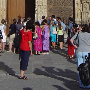 Touristes à Notre-Dame