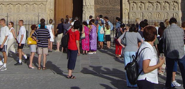 Touristes à Notre-Dame
