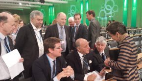 Denis Baupin à la COP19 avec L Fabius et P Martin