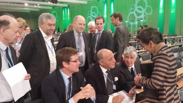 Denis Baupin à la COP19 avec L Fabius et P Martin