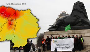 Manifestation contre la pollution et indice AirParif