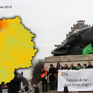 Manifestation contre la pollution et indice AirParif